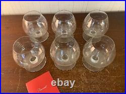 4 verres à cognac Lady Gentleman en cristal de Baccarat (prix à la pièce)