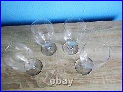 4 verres à eau en cristal de baccarat du modèle perfection signé