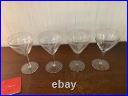 4 verres à eau gravé en cristal de Baccarat (prix à la pièce)