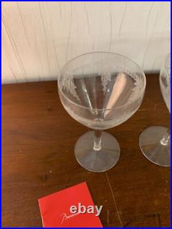 4 verres à eau gravé en cristal de Baccarat (prix à la pièce)