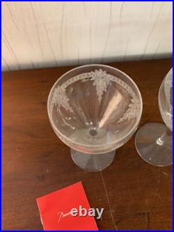 4 verres à eau gravé en cristal de Baccarat (prix à la pièce)