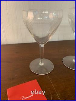 4 verres à eau gravé en cristal de Baccarat (prix à la pièce)
