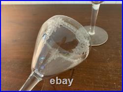 4 verres à eau gravé en cristal de Baccarat (prix à la pièce)