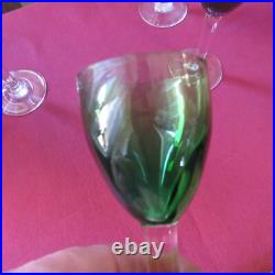 4 verres à liqueur en cristal de baccarat de couleurs H 13 cm signé