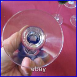 4 verres à liqueur en cristal de baccarat de couleurs H 13 cm signé
