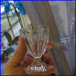 4 verres a vin en cristal de baccarat modèle bourbon signé H 8 cm