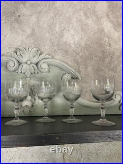 4 verres à vin rouge modèle Renaissance en cristal de Baccarat