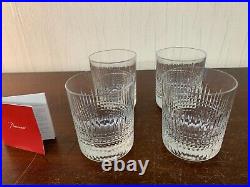 4 verres à whisky modèle Nancy cristal Baccarat h 10.5 cm (prix à la pièce)