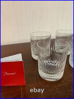 4 verres à whisky modèle Nancy cristal Baccarat h 10.5 cm (prix à la pièce)