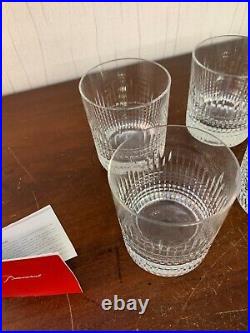 4 verres à whisky modèle Nancy cristal Baccarat h 10.5 cm (prix à la pièce)