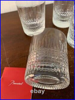 4 verres à whisky modèle Nancy cristal Baccarat h 10.5 cm (prix à la pièce)