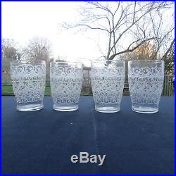 4 verres en cristal de baccarat modèle rohan H 9,5 cm