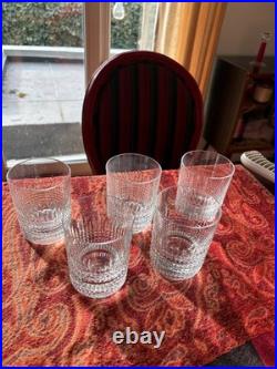 5 VERRES À WHISKY CRISTAL DE BACCARAT MODÈLE NANCY haut 9,5 cm PRIX POUR LE LOT