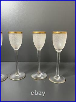 5 Verres A Liqueur En Cristal Givre St Louis Baccarat