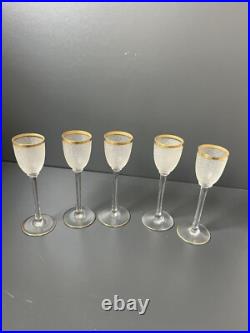 5 Verres A Liqueur En Cristal Givre St Louis Baccarat