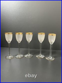 5 Verres A Liqueur En Cristal Givre St Louis Baccarat