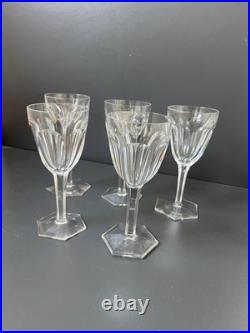5 Verres À Vin En Cristal Baccarat Modèle Compiegne