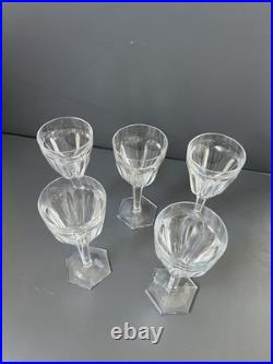 5 Verres À Vin En Cristal Baccarat Modèle Compiegne