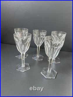 5 Verres À Vin En Cristal Baccarat Modèle Compiegne