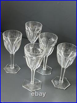 5 Verres À Vin En Cristal Baccarat Modèle Compiegne