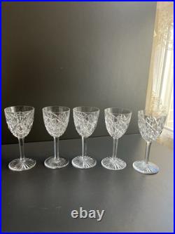5 Verres À Vin En Cristal Baccarat Modelé Juigne