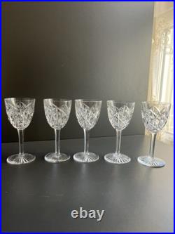 5 Verres À Vin En Cristal Baccarat Modelé Juigne