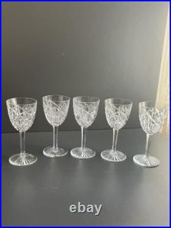 5 Verres À Vin En Cristal Baccarat Modelé Juigne