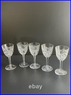 5 Verres À Vin En Cristal Baccarat Modelé Juigne