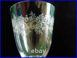 5 Verres A Vin Rouge Cristal Grave Modele Sevigne Baccarat H 13,4 CM