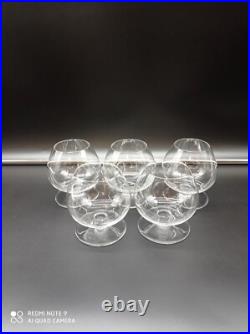 5 Verres à cognac en Cristal de BACCARAT modèle CHEVERNY, signé, H 10 cm
