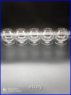 5 Verres à cognac en Cristal de BACCARAT modèle CHEVERNY, signé, H 10 cm