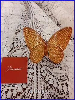 5 papillons or diamant en cristal de Baccarat modèle1 (prix à la pièce)