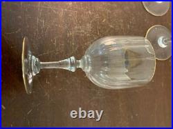 5 verres à eau doré en cristal Baccarat (prix du lot)