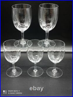 5 verres à eau en Cristal de BACCARAT modèle MONTAIGNE OPTIC, H 16 cm
