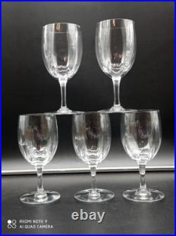 5 verres à eau en Cristal de BACCARAT modèle MONTAIGNE OPTIC, H 16 cm