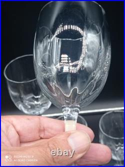 5 verres à eau en Cristal de BACCARAT modèle MONTAIGNE OPTIC, H 16 cm