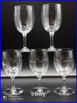 5 verres à eau en Cristal de BACCARAT modèle MONTAIGNE OPTIC, H 16 cm