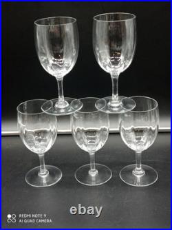 5 verres à eau en Cristal de BACCARAT modèle MONTAIGNE OPTIC, H 16 cm