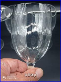 5 verres à eau en Cristal de BACCARAT modèle MONTAIGNE OPTIC, H 16 cm