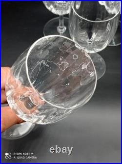 5 verres à eau en Cristal de BACCARAT modèle MONTAIGNE OPTIC, H 16 cm