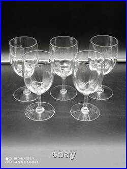 5 verres à eau en Cristal de BACCARAT modèle MONTAIGNE OPTIC, H 16 cm
