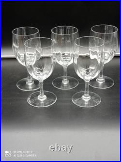5 verres à eau en Cristal de BACCARAT modèle MONTAIGNE OPTIC, H 16 cm
