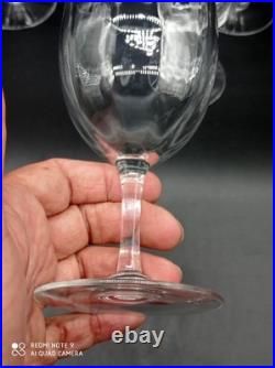 5 verres à eau en Cristal de BACCARAT modèle MONTAIGNE OPTIC, H 16 cm