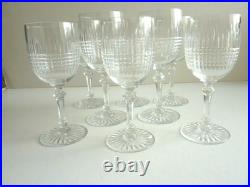 5 verres à eau et 3 verres à vin en cristal de Baccarat Dombasle (Nancy luxe)