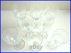 5 verres à eau et 3 verres à vin en cristal de Baccarat Dombasle (Nancy luxe)