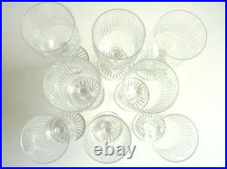 5 verres à eau et 3 verres à vin en cristal de Baccarat Dombasle (Nancy luxe)
