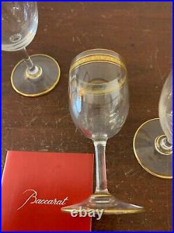 5 verres à porto liseret or de Baccarat (prix à la pièce)