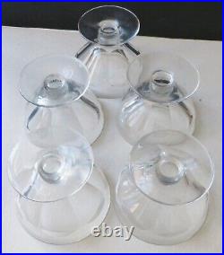 5 verres coupe à Champagne en cristal de BACCARAT Talleyrand Harcourt glasses