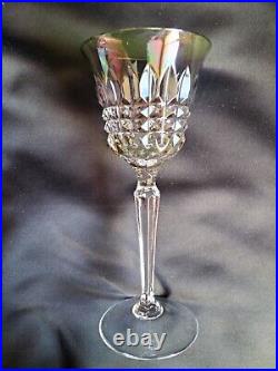 5 verres en cristal doublé couleurs et taillé / Style Piccadilly Baccarat