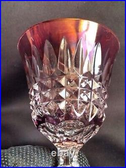 5 verres en cristal doublé couleurs et taillé / Style Piccadilly Baccarat